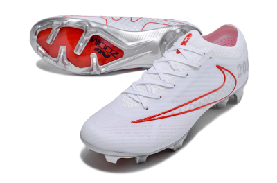 Nike Air Zoom Mercurial Vapor 15 Elite FG Low-Tops Football Boots - White/Red/Silver