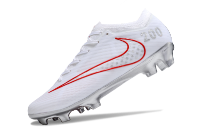 Nike Air Zoom Mercurial Vapor 15 Elite FG Low-Tops Football Boots - White/Red/Silver