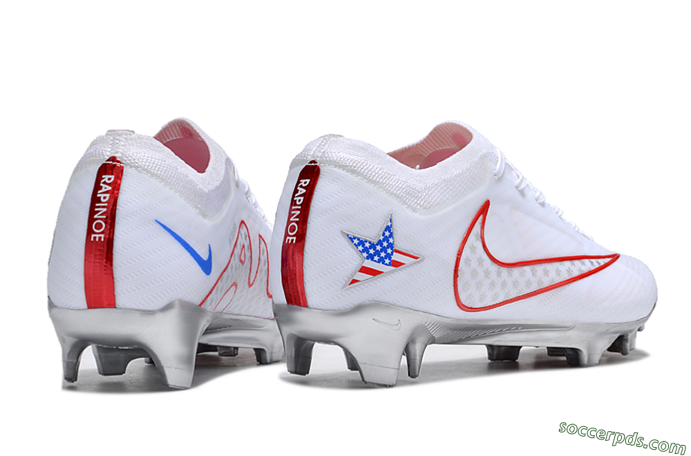 Nike Air Zoom Mercurial Vapor 15 Elite FG Low-Tops Football Boots - White/Red/Silver 6