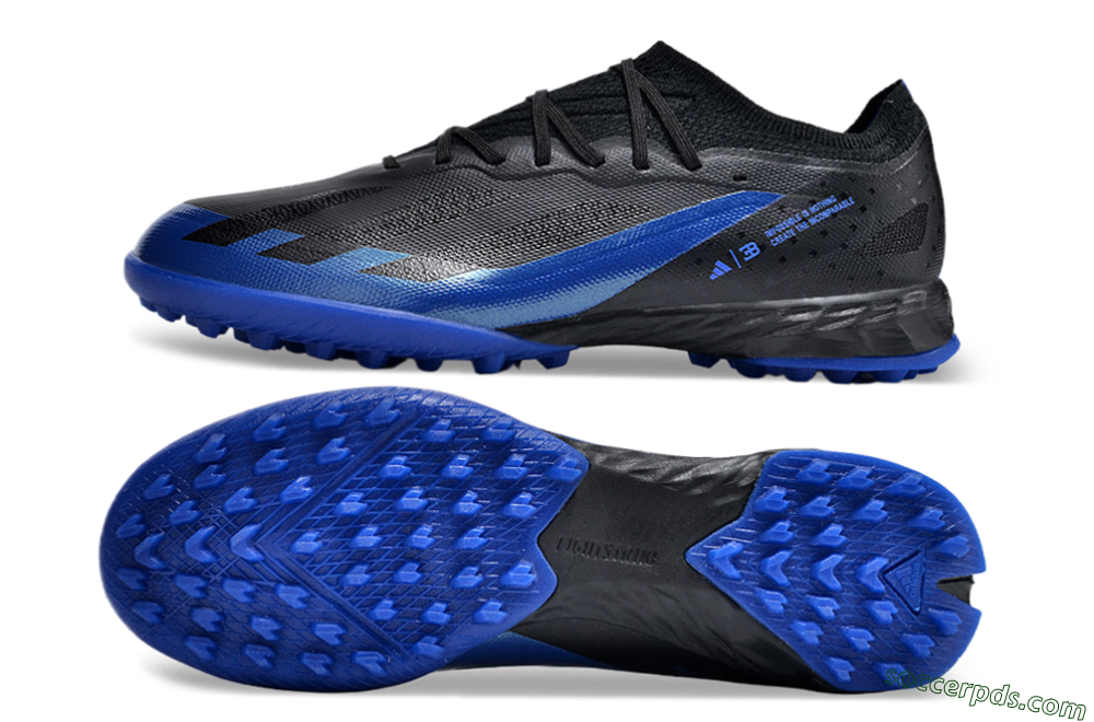 Adidas X Crazyfast.1 TF Low-Tops Football Shoes - Black/Blue 0