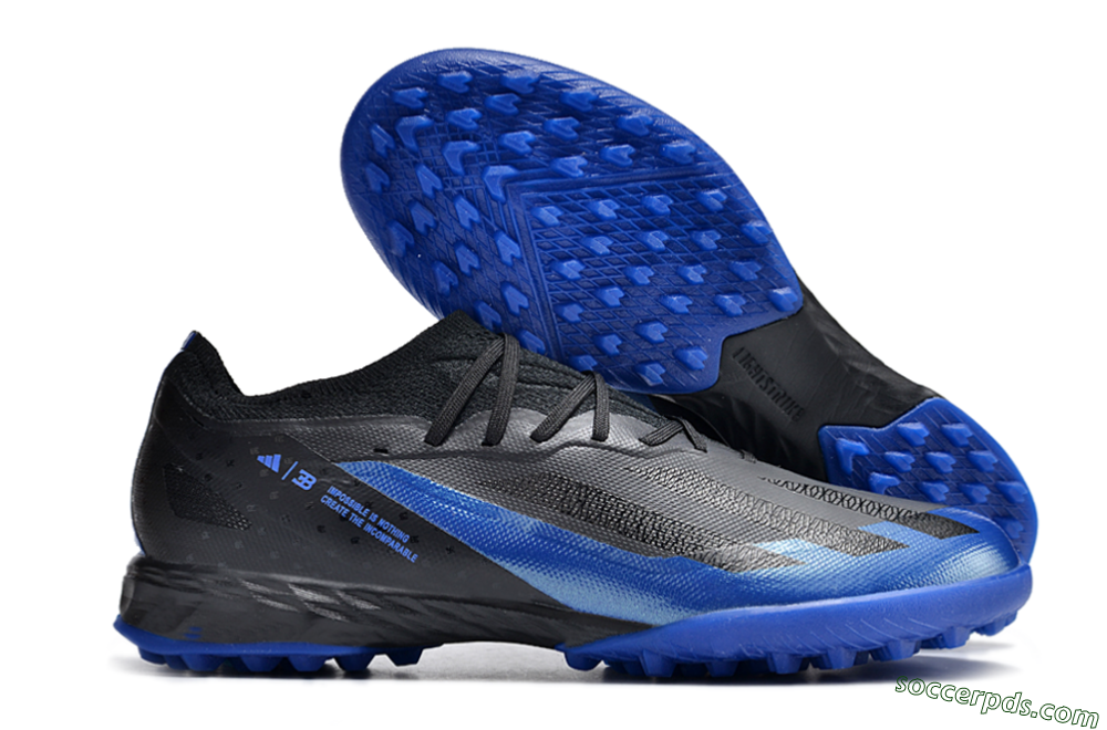 Adidas X Crazyfast.1 TF Low-Tops Football Shoes - Black/Blue 1
