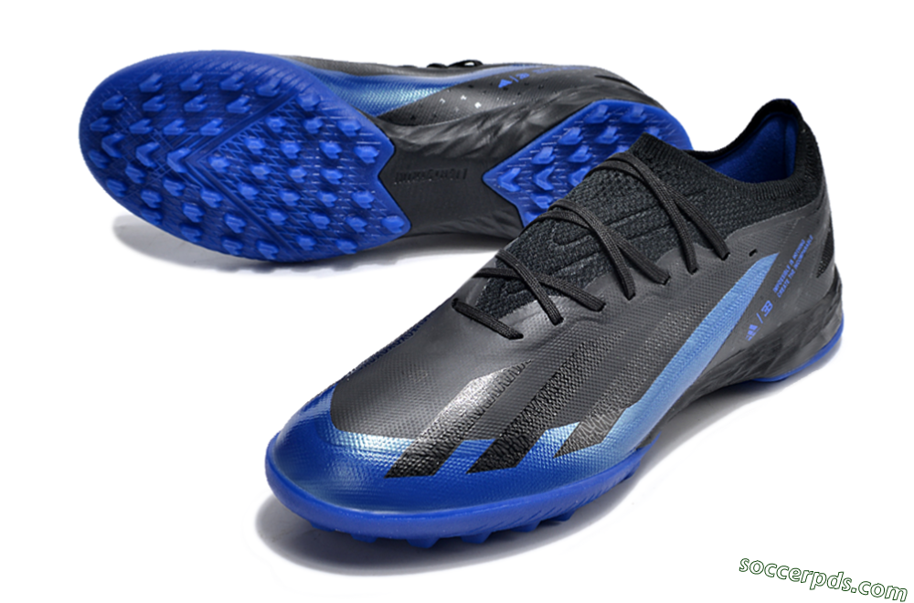 Adidas X Crazyfast.1 TF Low-Tops Football Shoes - Black/Blue 3