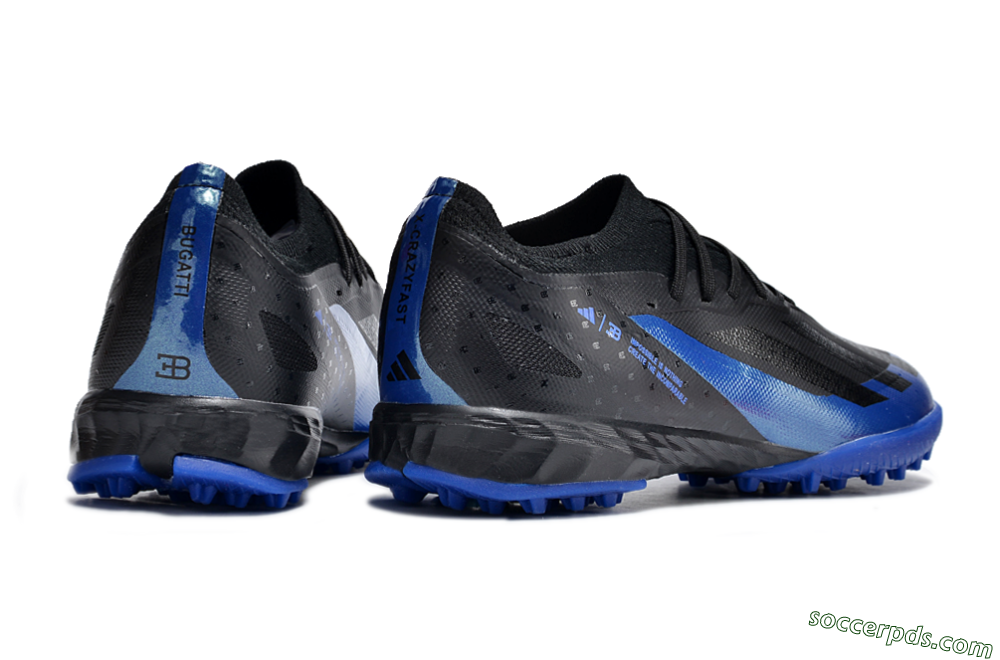 Adidas X Crazyfast.1 TF Low-Tops Football Shoes - Black/Blue 6