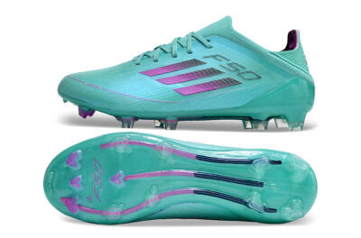 Adidas F50 Adizero FG Low-Tops Football Boots - Jade/Purple/Blue