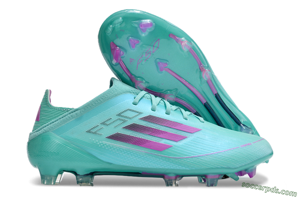 Adidas F50 Adizero FG Low-Tops Football Boots - Jade/Purple/Blue 1