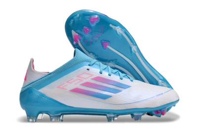 Adidas F50 Adizero FG Low-Tops Football Boots - White/Blue/Pink