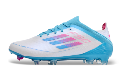 Adidas F50 Adizero FG Low-Tops Football Boots - White/Blue/Pink