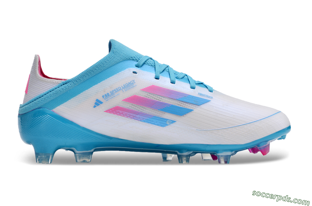 Adidas F50 Adizero FG Low-Tops Football Boots - White/Blue/Pink 7