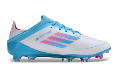 Adidas F50 Adizero FG Low-Tops Football Boots - White/Blue/Pink