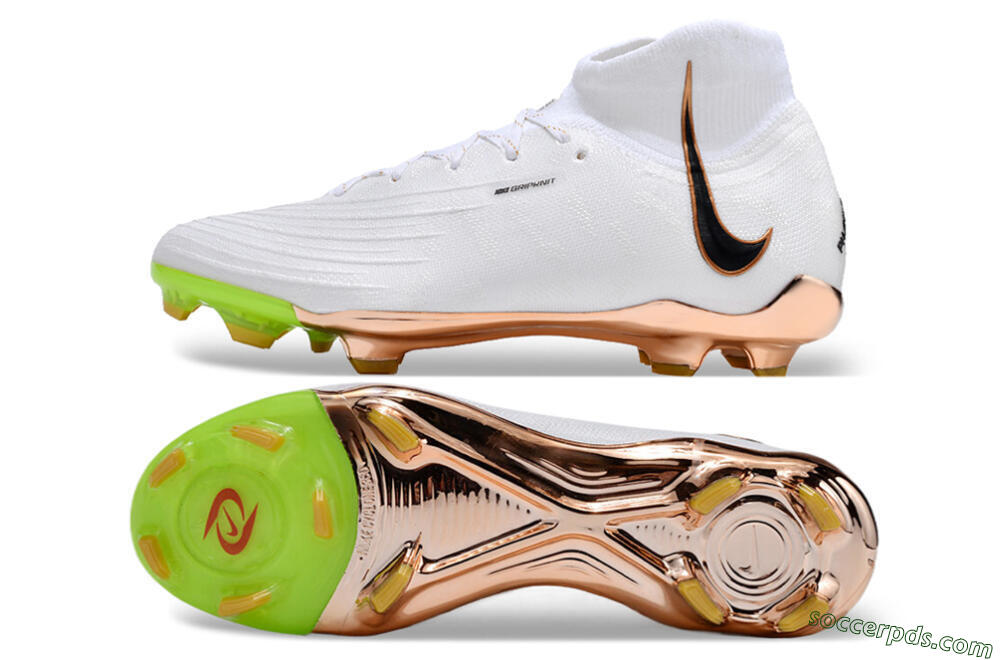 Nike Phantom Luna Elite NU FG High-Tops Football Boots - White/Black/Gold 0