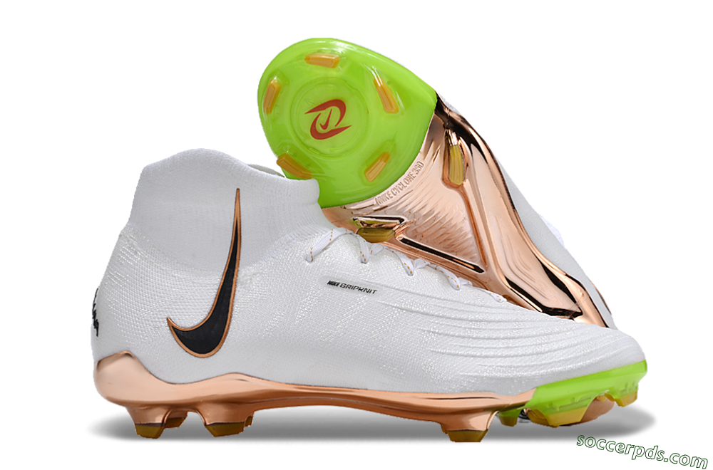 Nike Phantom Luna Elite NU FG High-Tops Football Boots - White/Black/Gold 1
