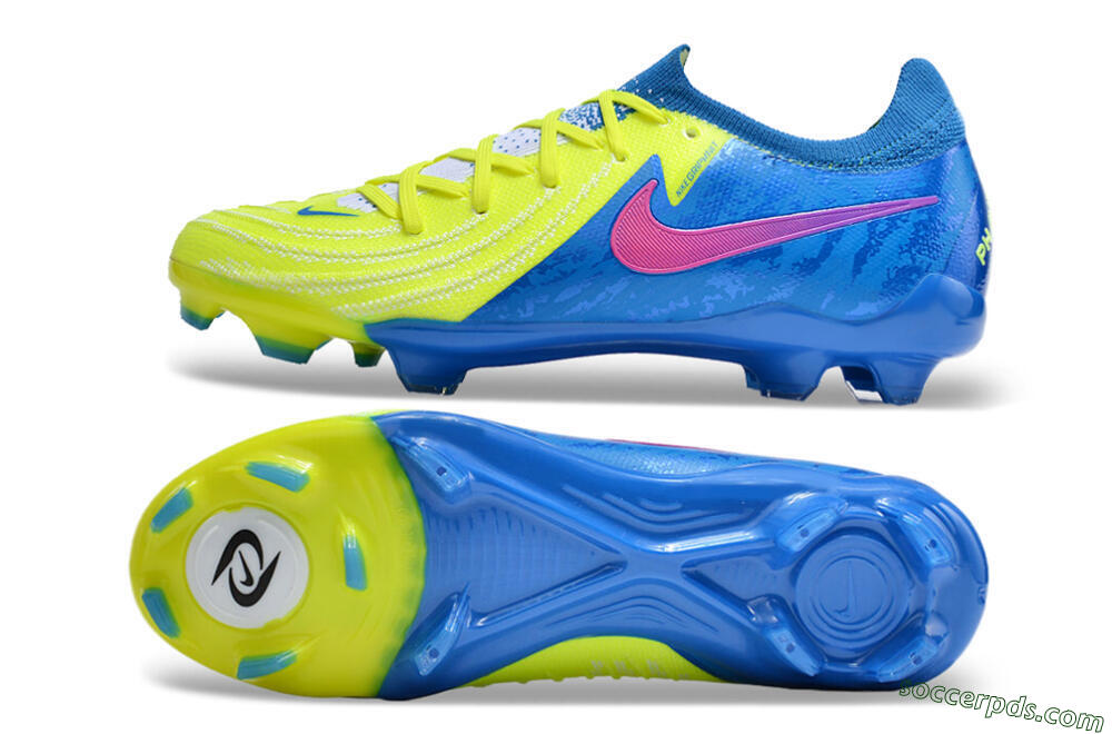 Nike Phantom Luna Elite FG Low-Tops Football Boots - Yellow/Blue/Pink 0