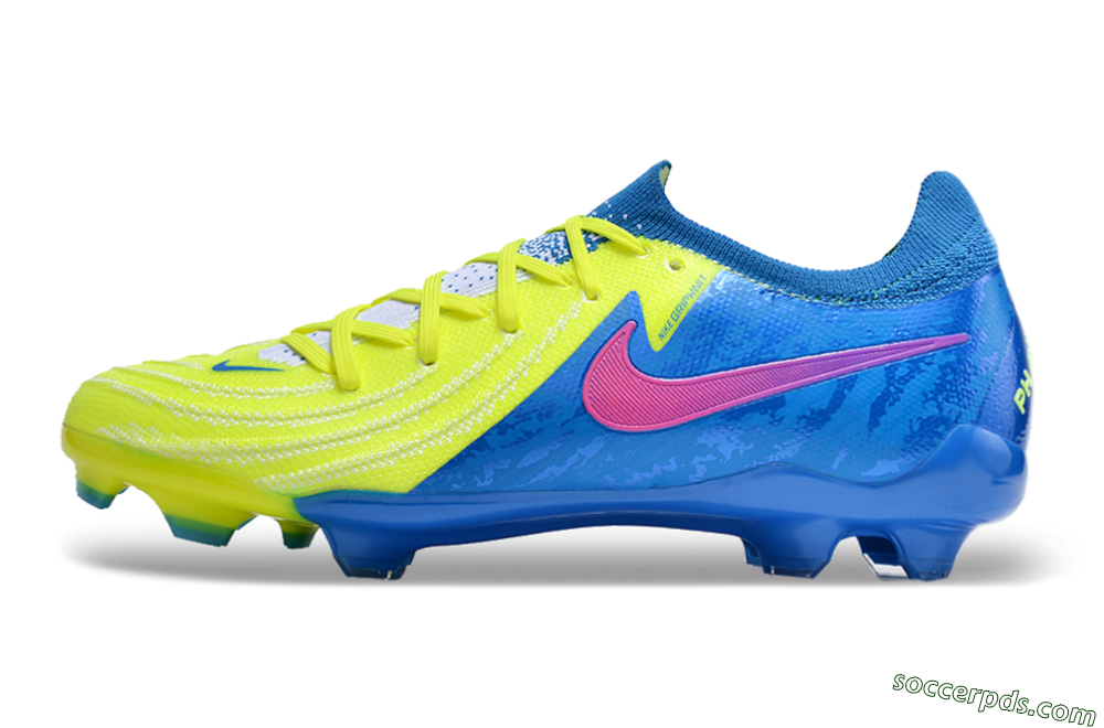 Nike Phantom Luna Elite FG Low-Tops Football Boots - Yellow/Blue/Pink 2