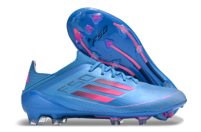 Adidas F50 Adizero FG Low-Tops Football Boots - Blue/Pink