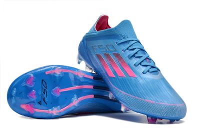 Adidas F50 Adizero FG Low-Tops Football Boots - Blue/Pink