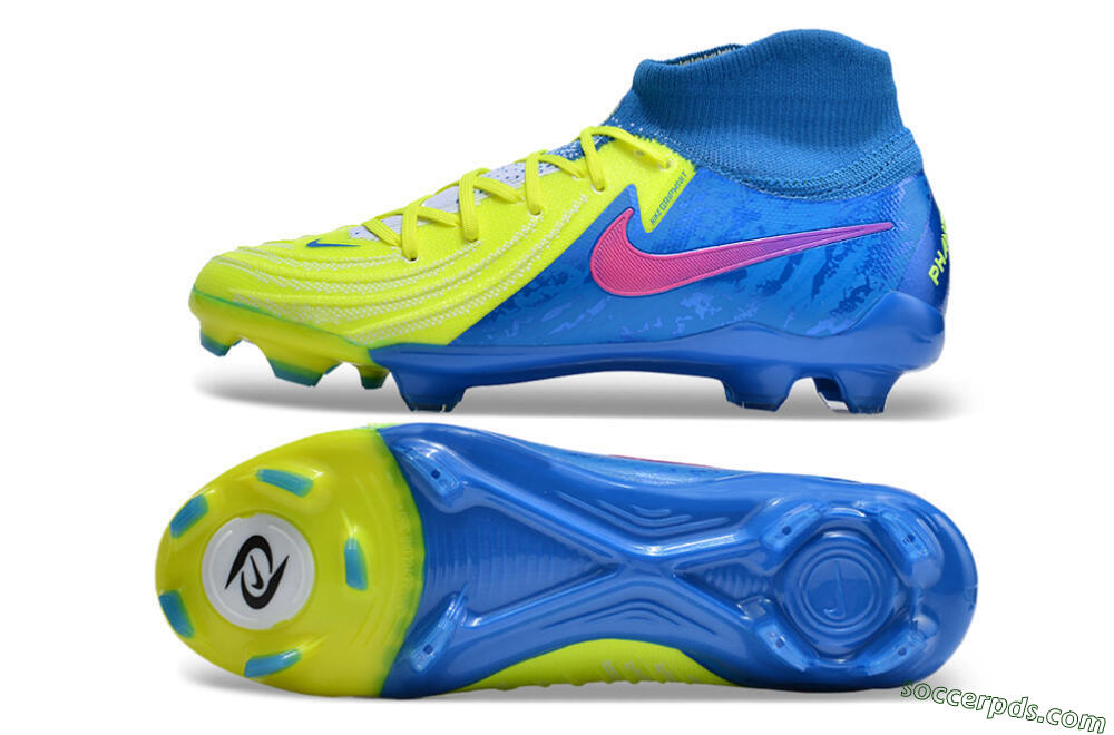 Nike Phantom Luna Elite NU FG High-Tops Football Boots - Yellow/Blue/Pink 0