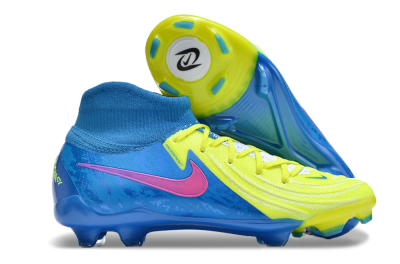 Nike Phantom Luna Elite NU FG High-Tops Football Boots - Yellow/Blue/Pink