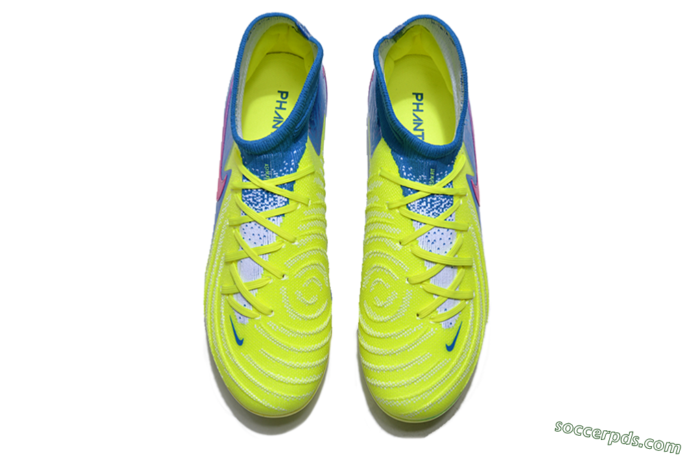 Nike Phantom Luna Elite NU FG High-Tops Football Boots - Yellow/Blue/Pink 4