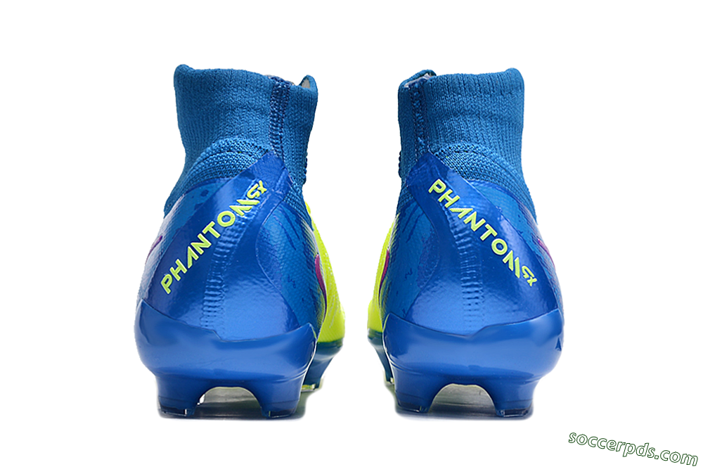Nike Phantom Luna Elite NU FG High-Tops Football Boots - Yellow/Blue/Pink 5