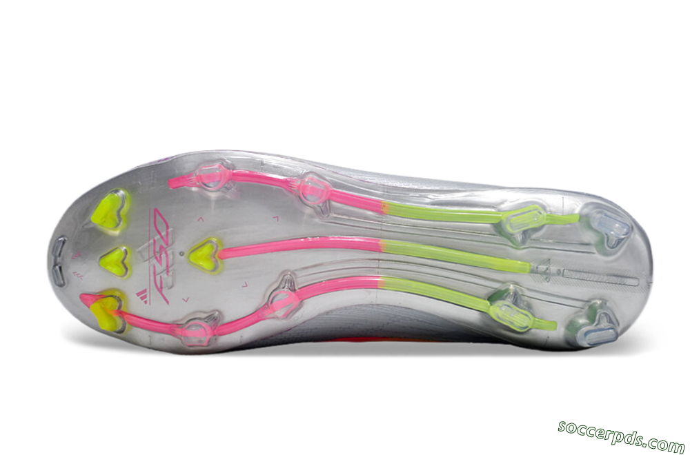 Adidas F50 Adizero FG Low-Tops Football Boots - Silver/Yellow/Pink 6