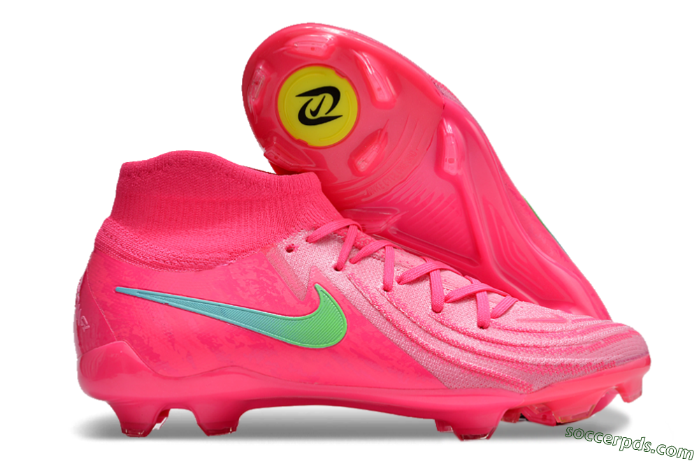 Nike Phantom Luna Elite NU FG High-Tops Football Boots - Pink/Yellow/Jade 1