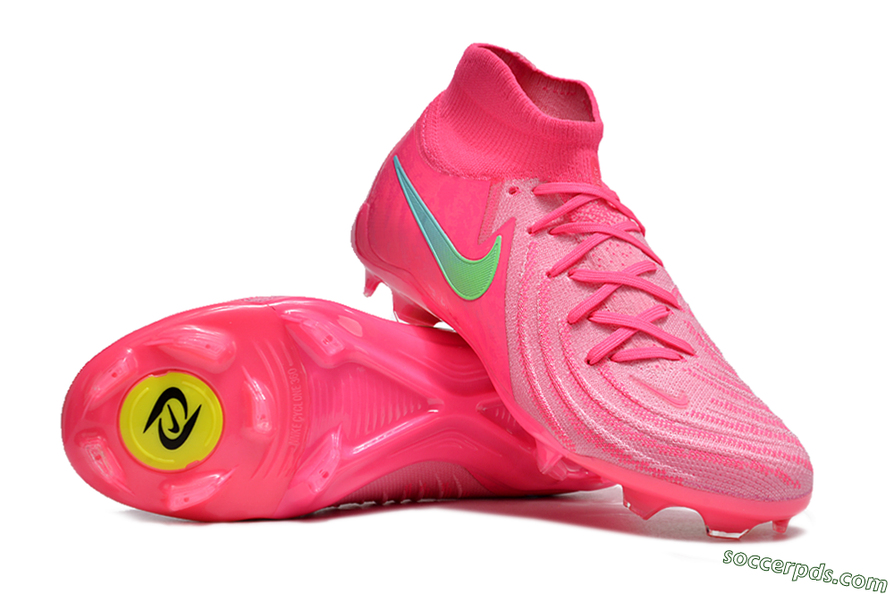 Nike Phantom Luna Elite NU FG High-Tops Football Boots - Pink/Yellow/Jade 3