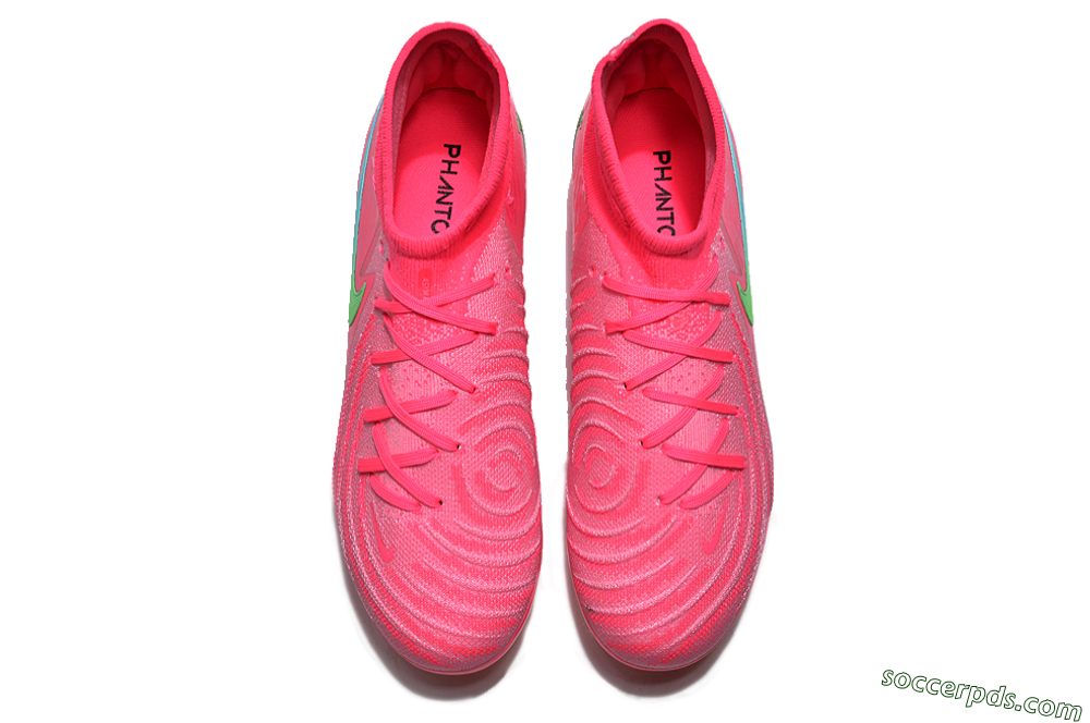 Nike Phantom Luna Elite NU FG High-Tops Football Boots - Pink/Yellow/Jade 4