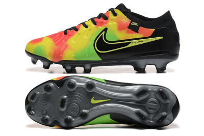 Nike Tiempo Legend 10 Elite FG Low-Tops Football Boots - Black/Rainbow