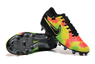 Nike Tiempo Legend 10 Elite FG Low-Tops Football Boots - Black/Rainbow