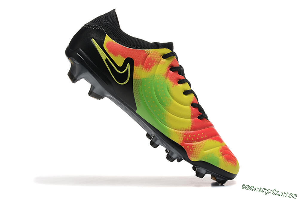 Nike Tiempo Legend 10 Elite FG Low-Tops Football Boots - Black/Rainbow 7