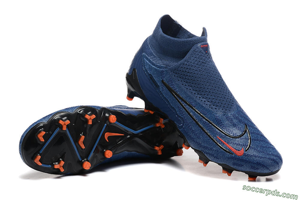 Nike Phantom GX DF Elite FG High-Tops Football Boots - Blue/Red/Black 4