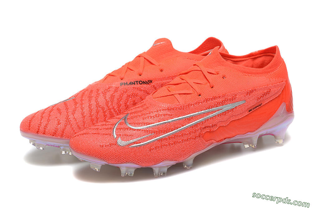 Nike Phantom GX Elite FG Low-Tops Football Boots - Red/Silver 5