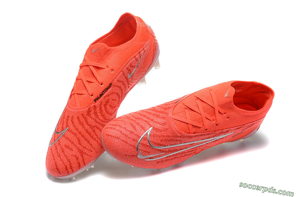 Nike Phantom GX Elite FG Low-Tops Football Boots - Red/Silver 6