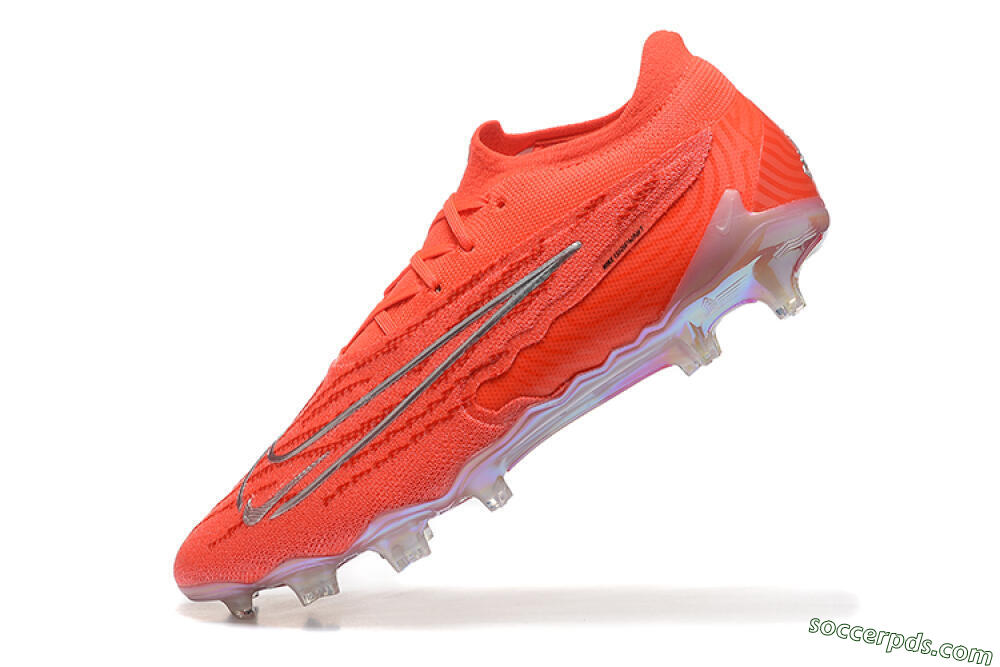 Nike Phantom GX Elite FG Low-Tops Football Boots - Red/Silver 8
