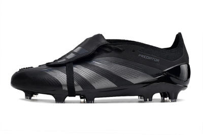 Adidas Predator Elite Foldover Tongue FG Low-Tops Football Boots - Black/Silver/Blue