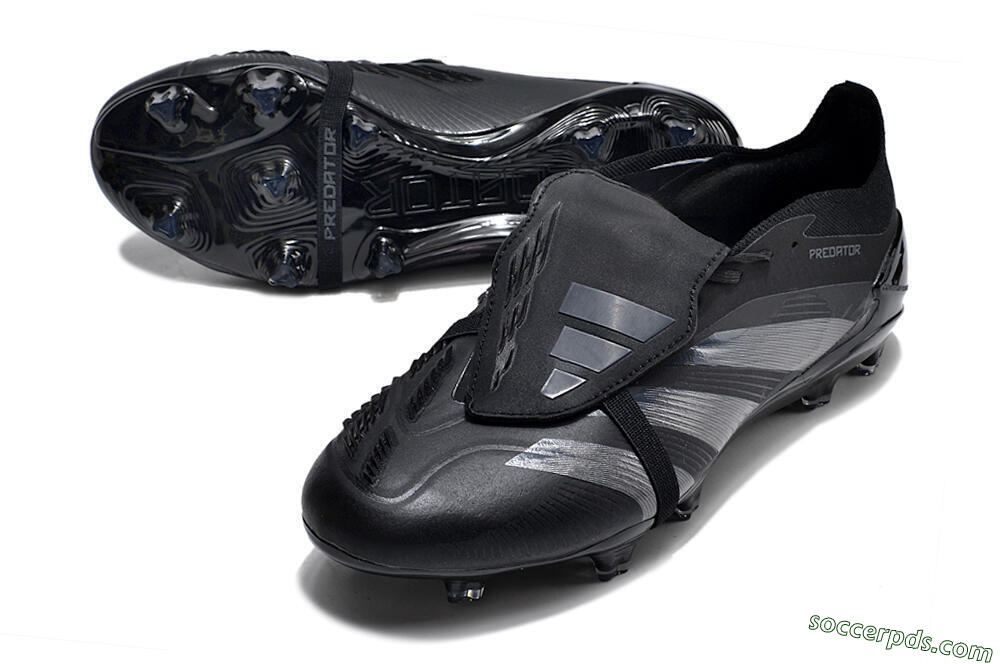 Adidas Predator Elite Foldover Tongue FG Low-Tops Football Boots - Black/Silver/Blue 3