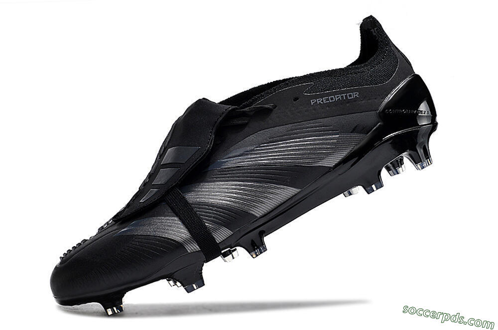 Adidas Predator Elite Foldover Tongue FG Low-Tops Football Boots - Black/Silver/Blue 5