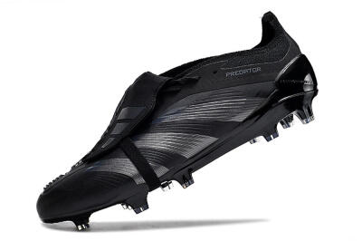 Adidas Predator Elite Foldover Tongue FG Low-Tops Football Boots - Black/Silver/Blue
