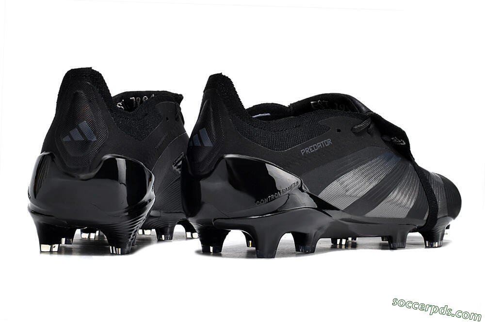 Adidas Predator Elite Foldover Tongue FG Low-Tops Football Boots - Black/Silver/Blue 6