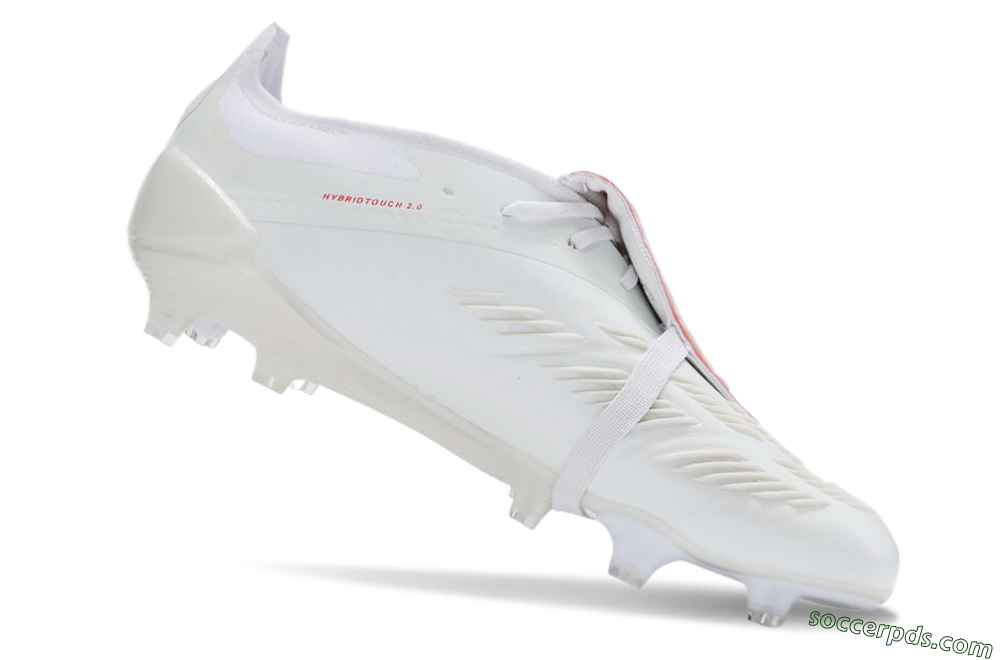 Adidas Predator Elite Foldover Tongue FG Low-Tops Football Boots - Beige/Red/White 4