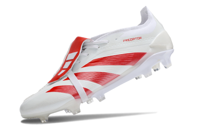 Adidas Predator Elite Foldover Tongue FG Low-Tops Football Boots - Beige/Red/White
