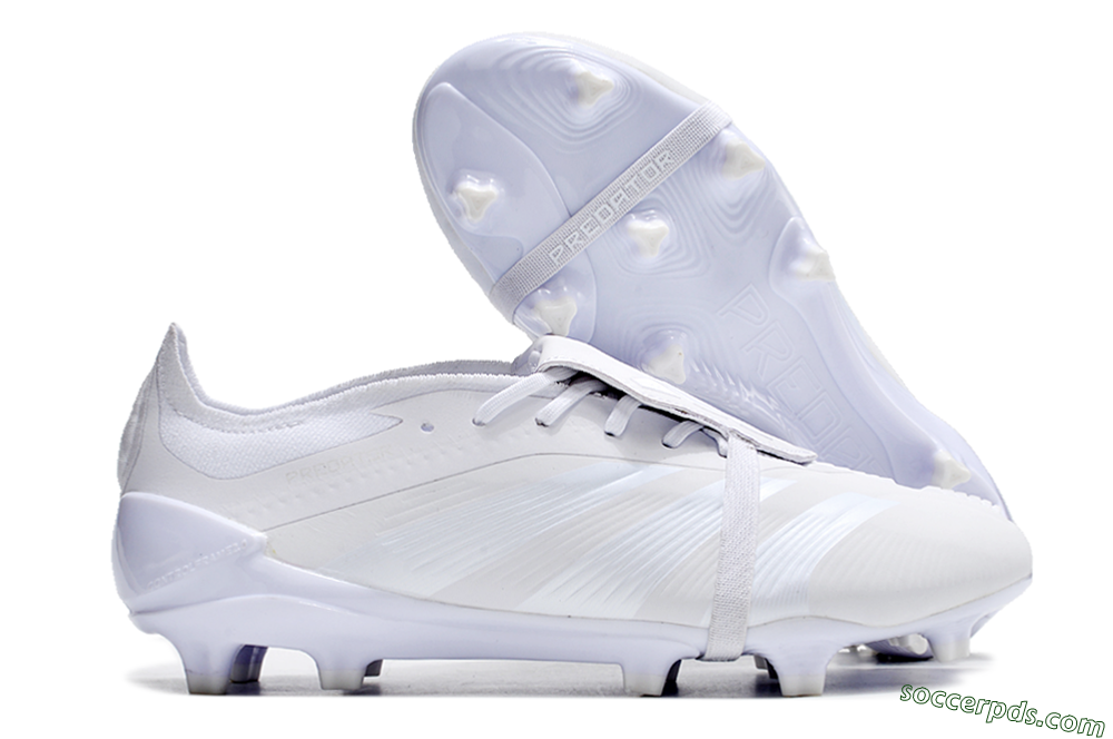 Adidas Predator Elite Foldover Tongue FG Low-Tops Football Boots - White/Beige 1