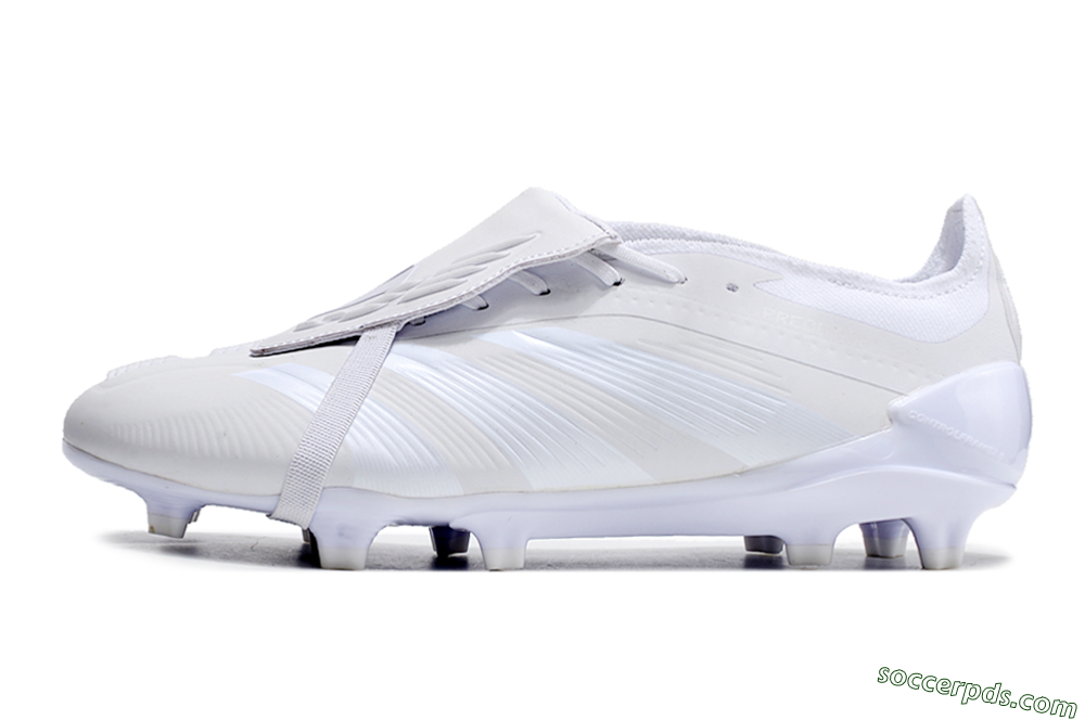 Adidas Predator Elite Foldover Tongue FG Low-Tops Football Boots - White/Beige 2