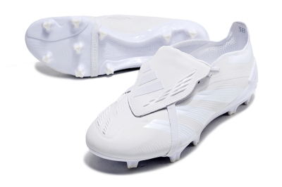 Adidas Predator Elite Foldover Tongue FG Low-Tops Football Boots - White/Beige
