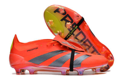 Adidas Predator Elite Foldover Tongue FG Low-Tops Football Boots - Red/Black/Yellow