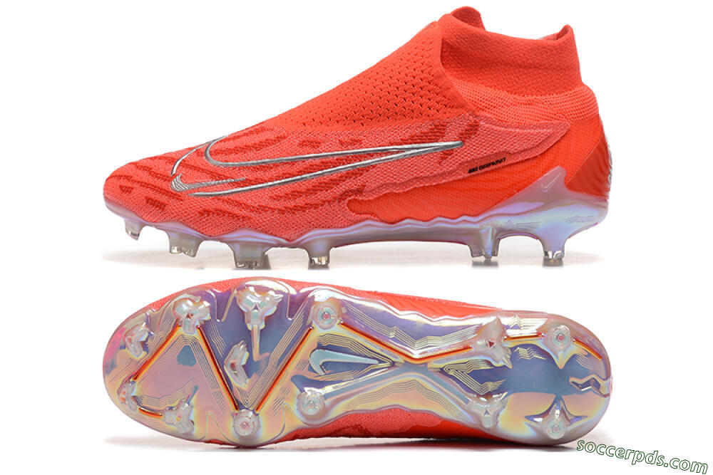 Nike Phantom GX DF Elite FG High-Tops Football Boots - Red/Silver 0