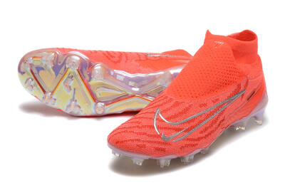 Nike Phantom GX DF Elite FG High-Tops Football Boots - Red/Silver