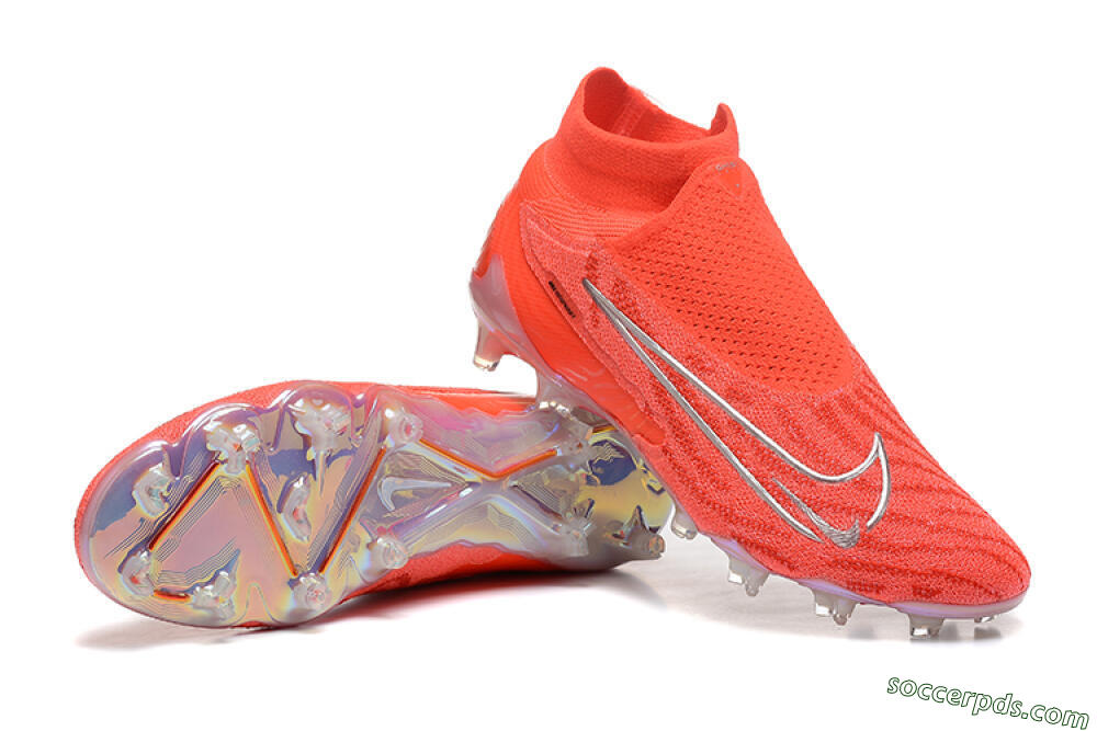 Nike Phantom GX DF Elite FG High-Tops Football Boots - Red/Silver 4
