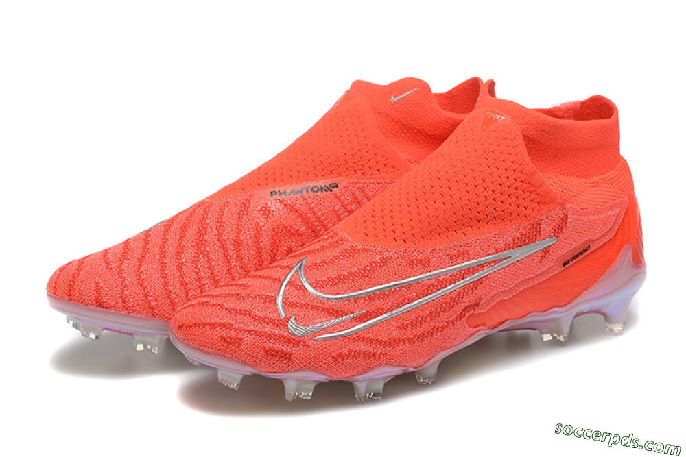 Nike Phantom GX DF Elite FG High-Tops Football Boots - Red/Silver 5