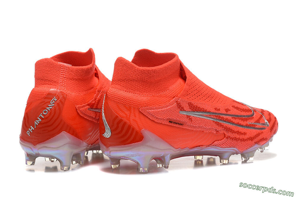 Nike Phantom GX DF Elite FG High-Tops Football Boots - Red/Silver 9